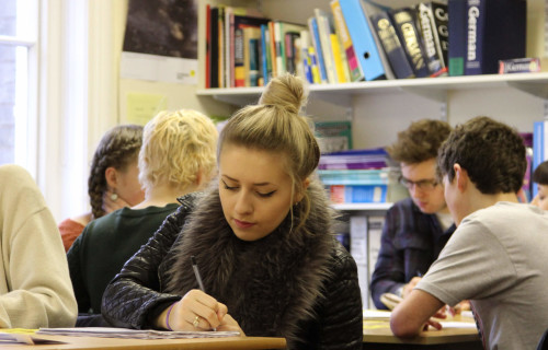 Paston students working in French classroom
